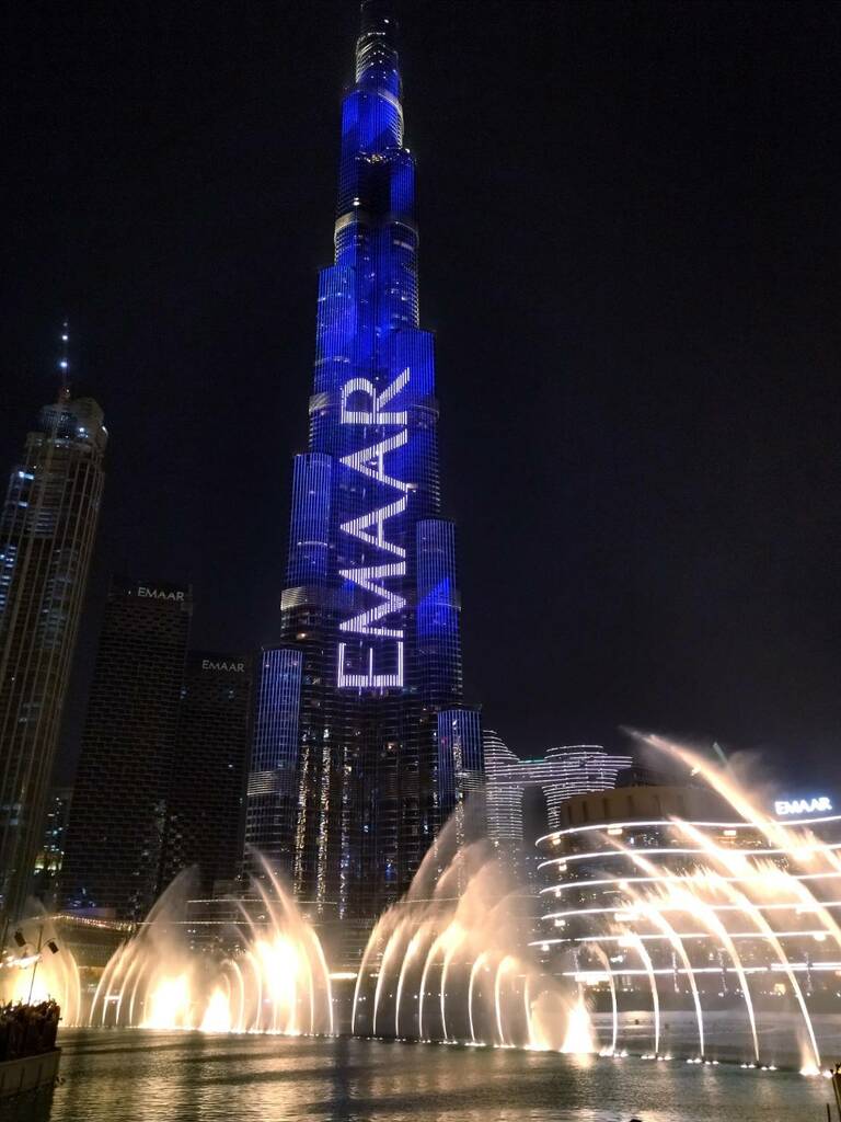 ドバイファウンテンとバージュカリファ(Burj Khalifa)